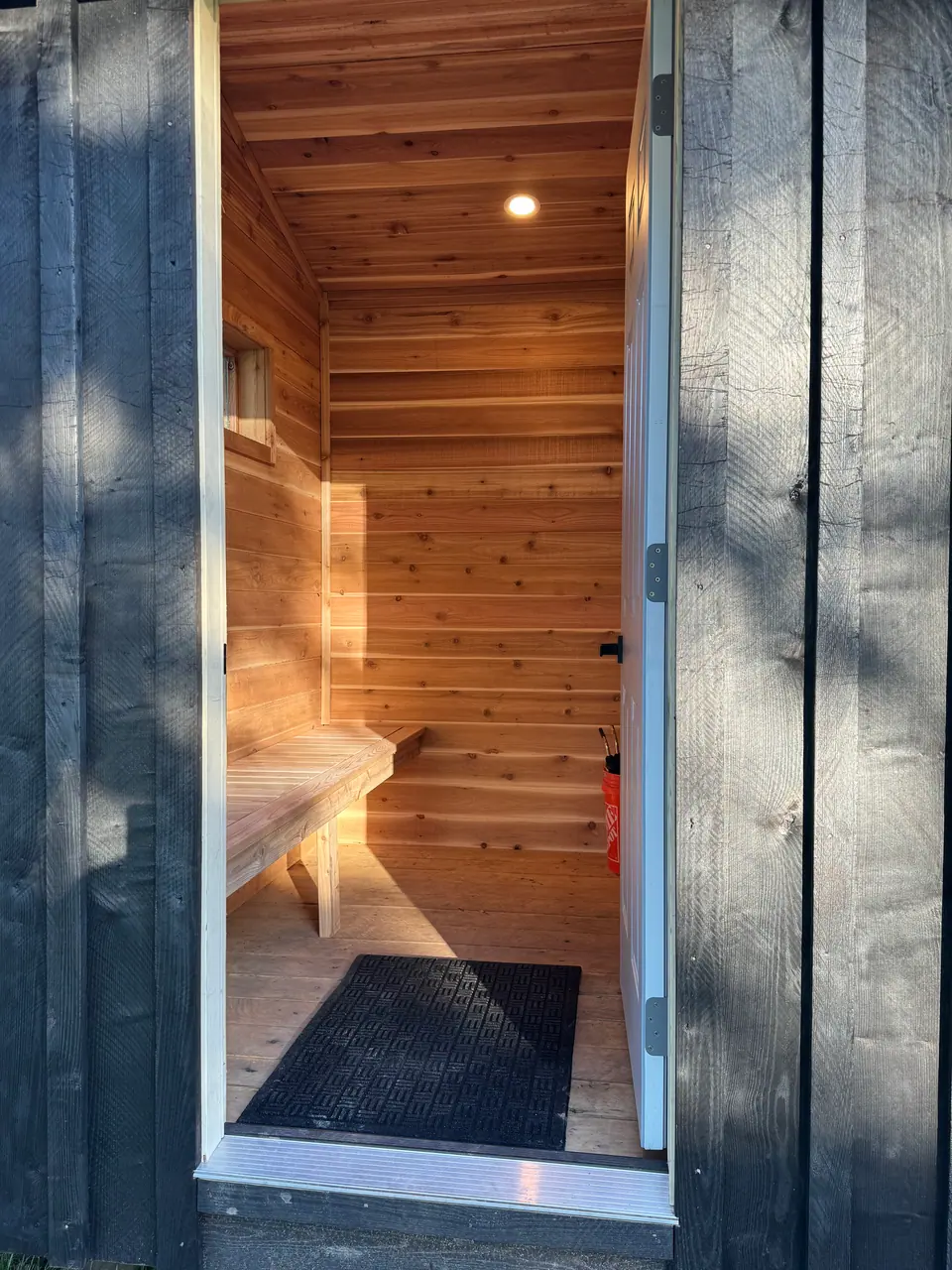 Shou Sugi Ban Clad Sauna in Becker, MN, photo 4 of 5